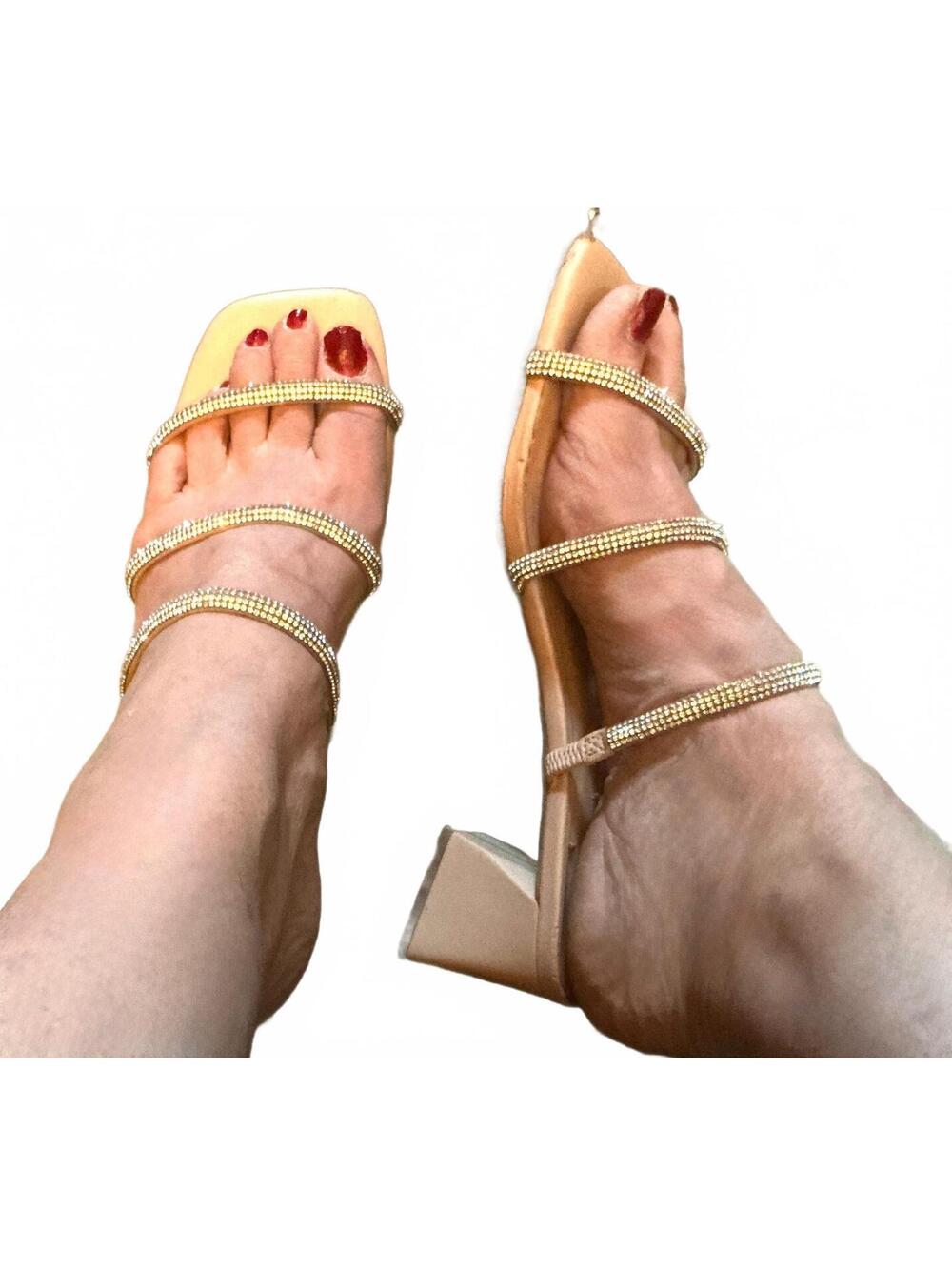 8.5 Tinsel Straps Heels